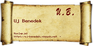 Uj Benedek névjegykártya